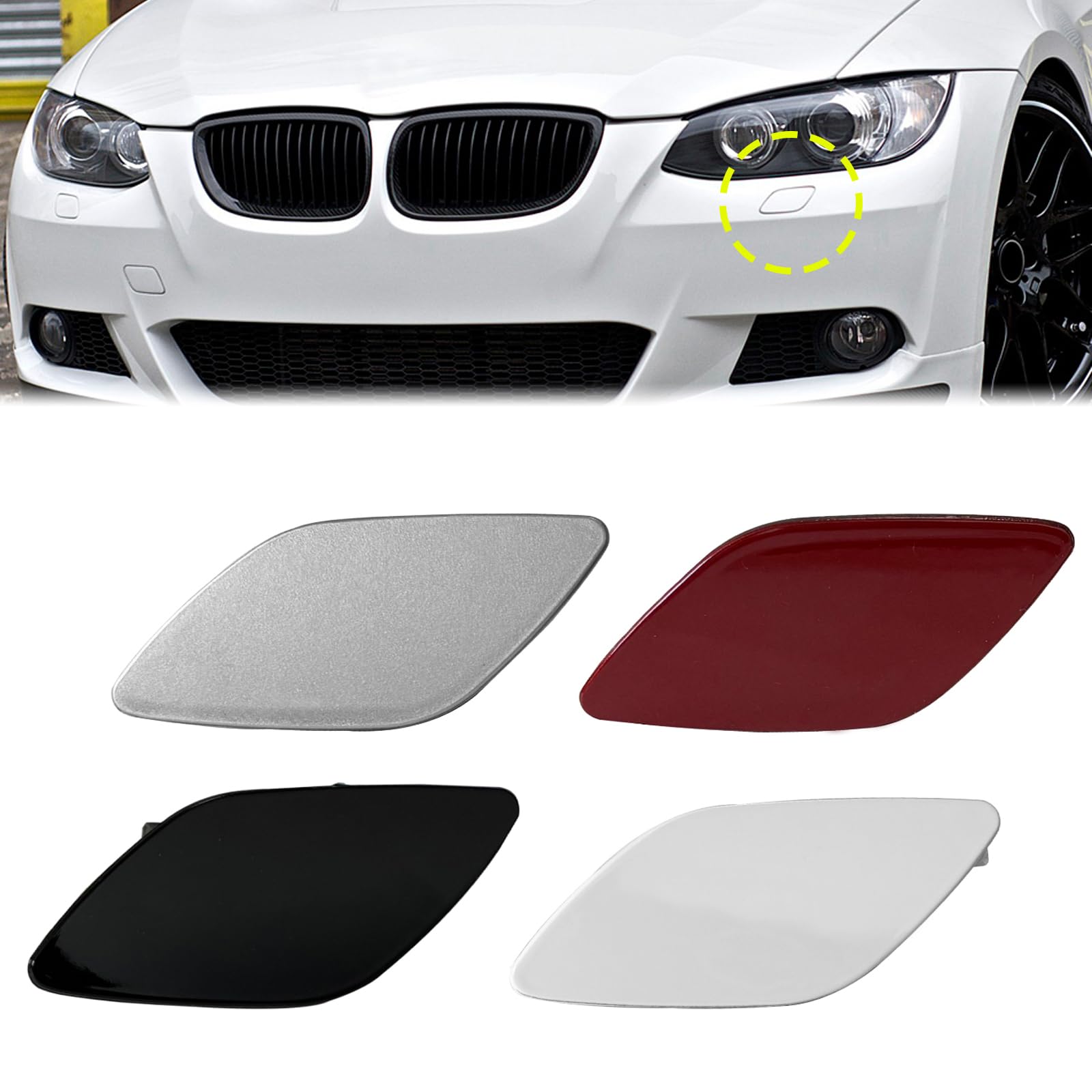 パーツ kouhei Amazon.com: CABOHON Front Bumper Headlight Washer Nozzle Cover for